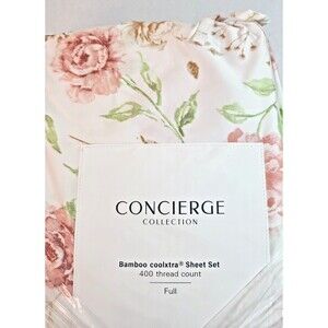 VTG CONCIERGE COLLECTION Full Bamboo CoolXtra Floral Rose 6-Pc Full Sheet Set